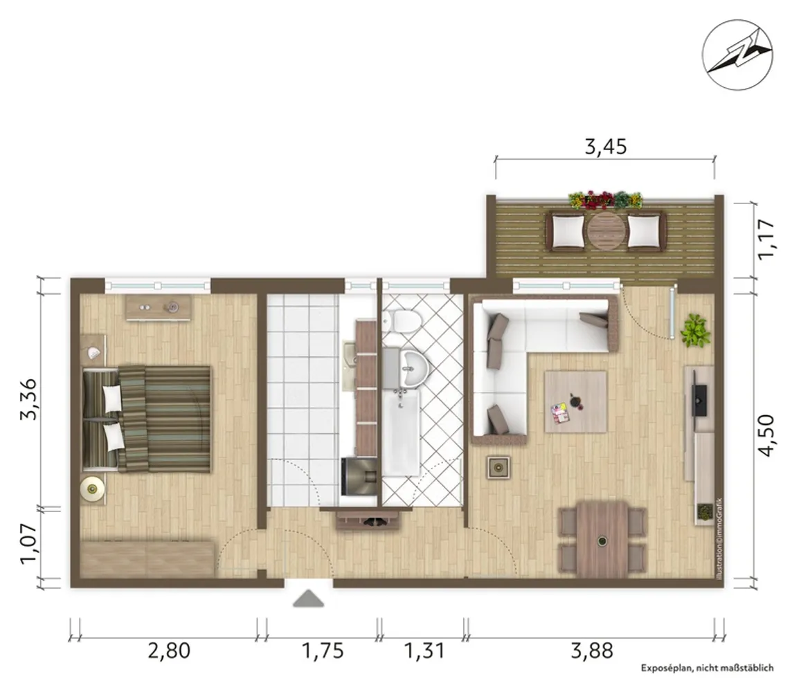2 Zimmer Wohnung mit 47 m² in Hoyerswerda – Bild 2