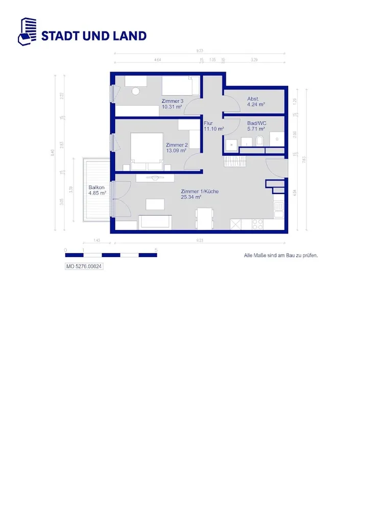 3 Zimmer Wohnung mit 72 m² in Berlin – Bild 4