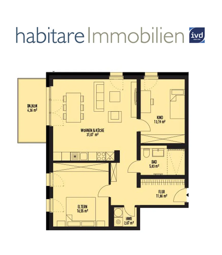 3 Zimmer Wohnung mit 85 m² in Königs Wusterhausen – Bild 3