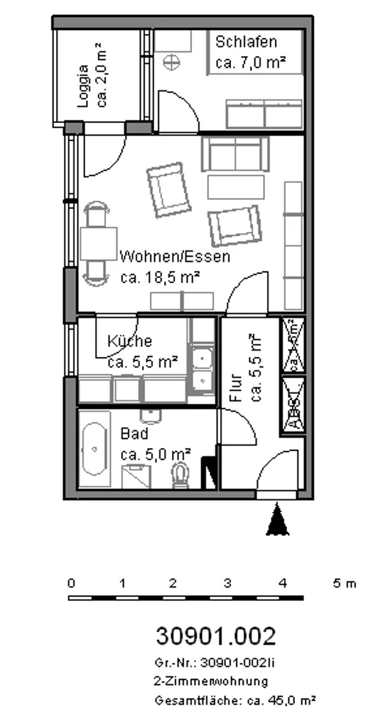 1 Zimmer Wohnung mit 45 m² in Hannover – Bild 9