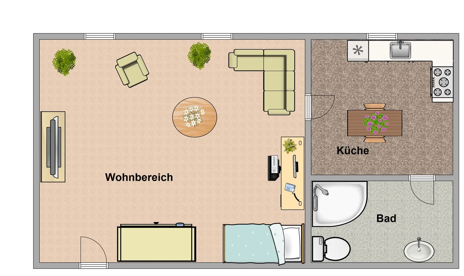 1 Zimmer Wohnung mit 34 m² in Meiningen – Bild 3