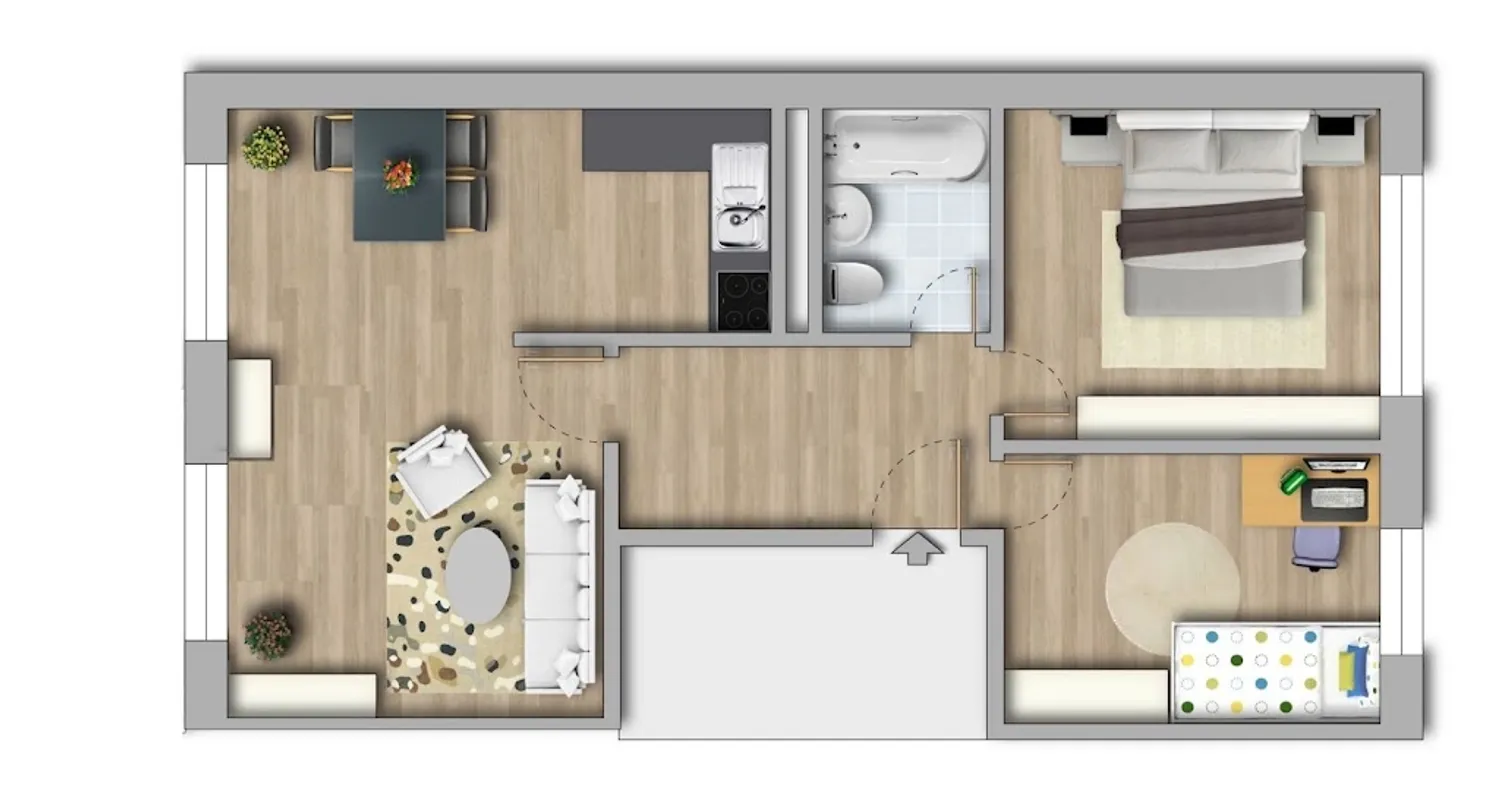 3 Zimmer Wohnung mit 56 m² in Dessau-Roßlau – Bild 5