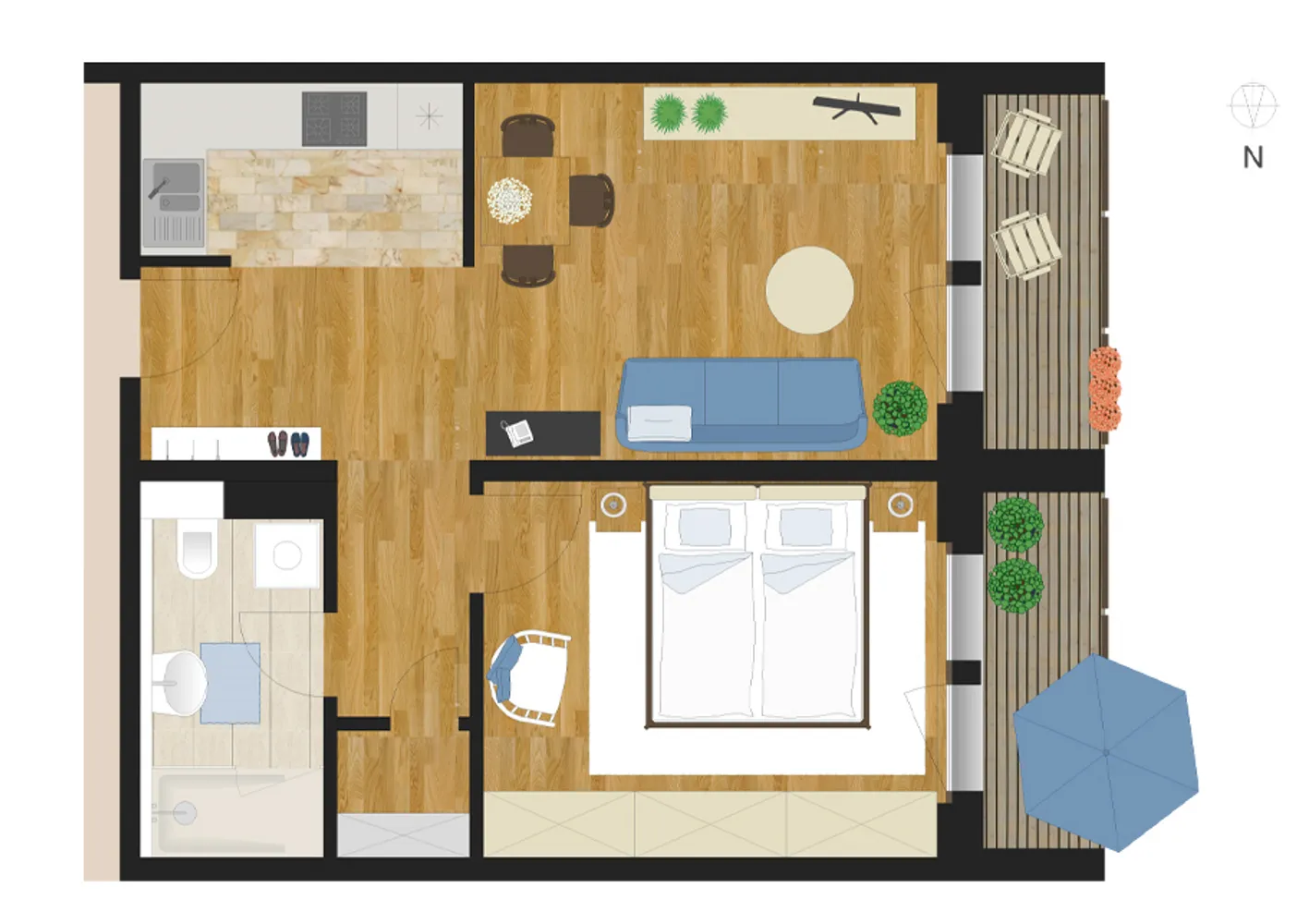 2 Zimmer Wohnung mit 50 m² in Halle (Saale) – Bild 1