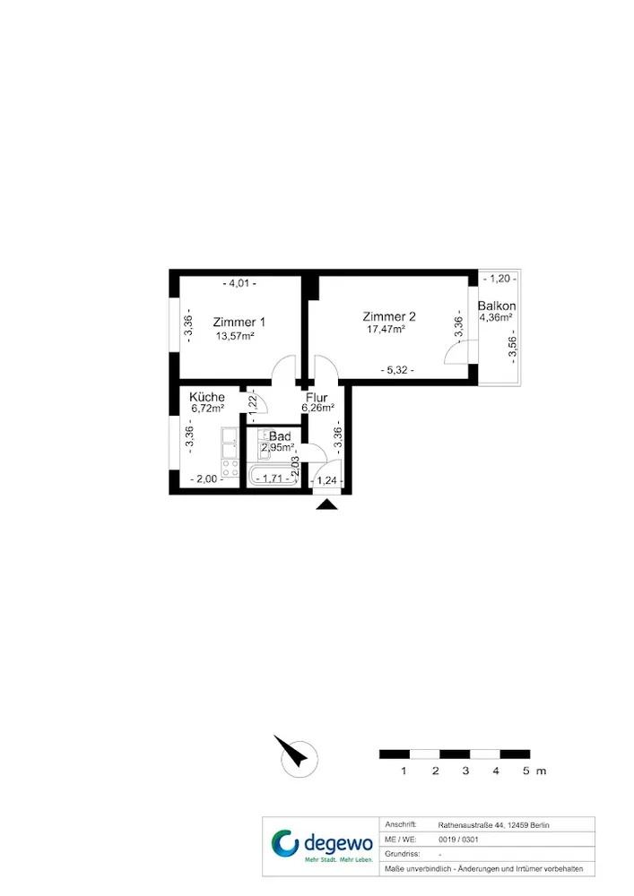 2 Zimmer Wohnung mit 49 m² in Berlin – Bild 8