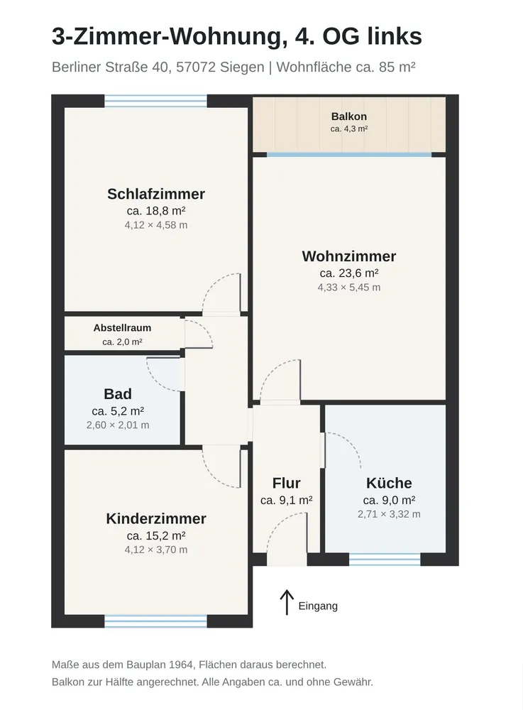 3 Zimmer Wohnung mit 85 m² in Siegen – Bild 9