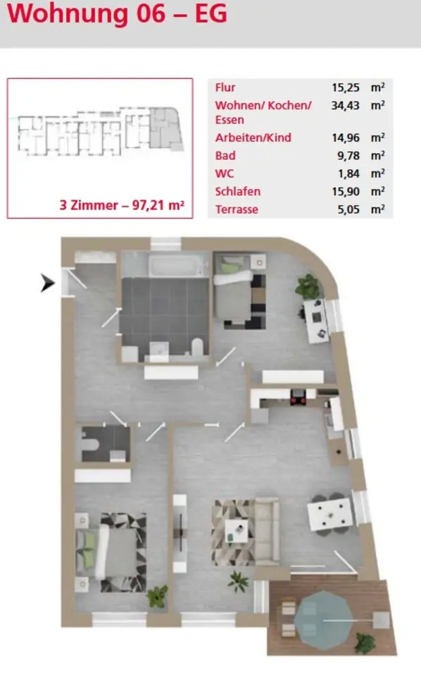 3 room apartment with 97 m² in Günzburg – Photo 4
