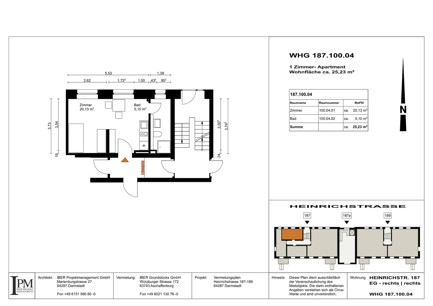 1 Zimmer Wohnung mit 26 m² in Darmstadt – Bild 10
