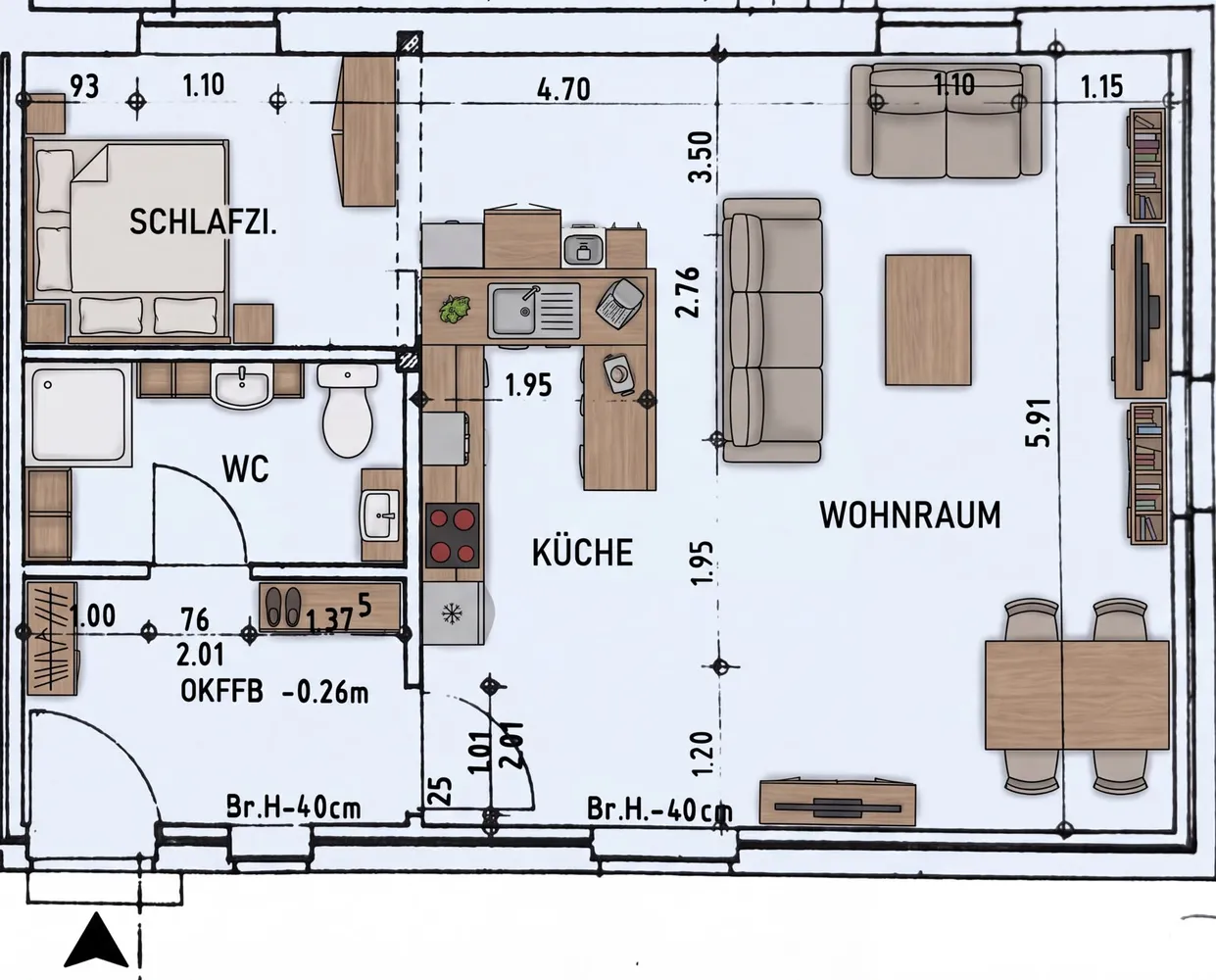 2 room apartment with 54 m² in Aachen – Photo 7