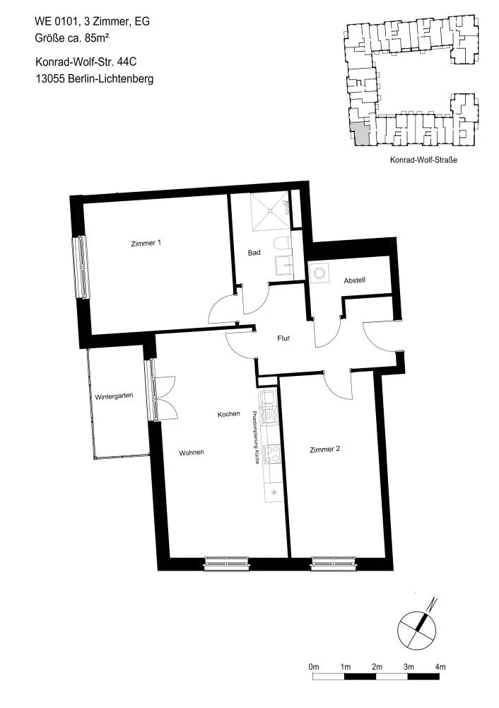 3 Zimmer Wohnung mit 85 m² in Berlin – Bild 2