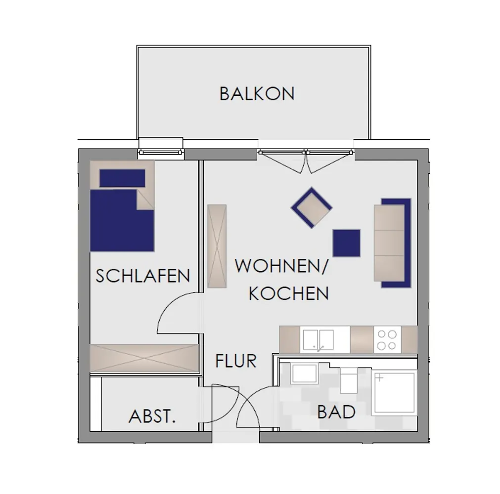 2 Zimmer Wohnung mit 45 m² in Marburg – Bild 4