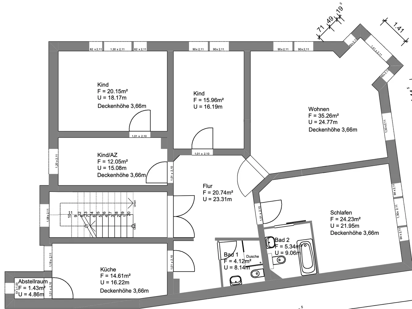 5 Zimmer Wohnung mit 152 m² in Cottbus – Bild 10