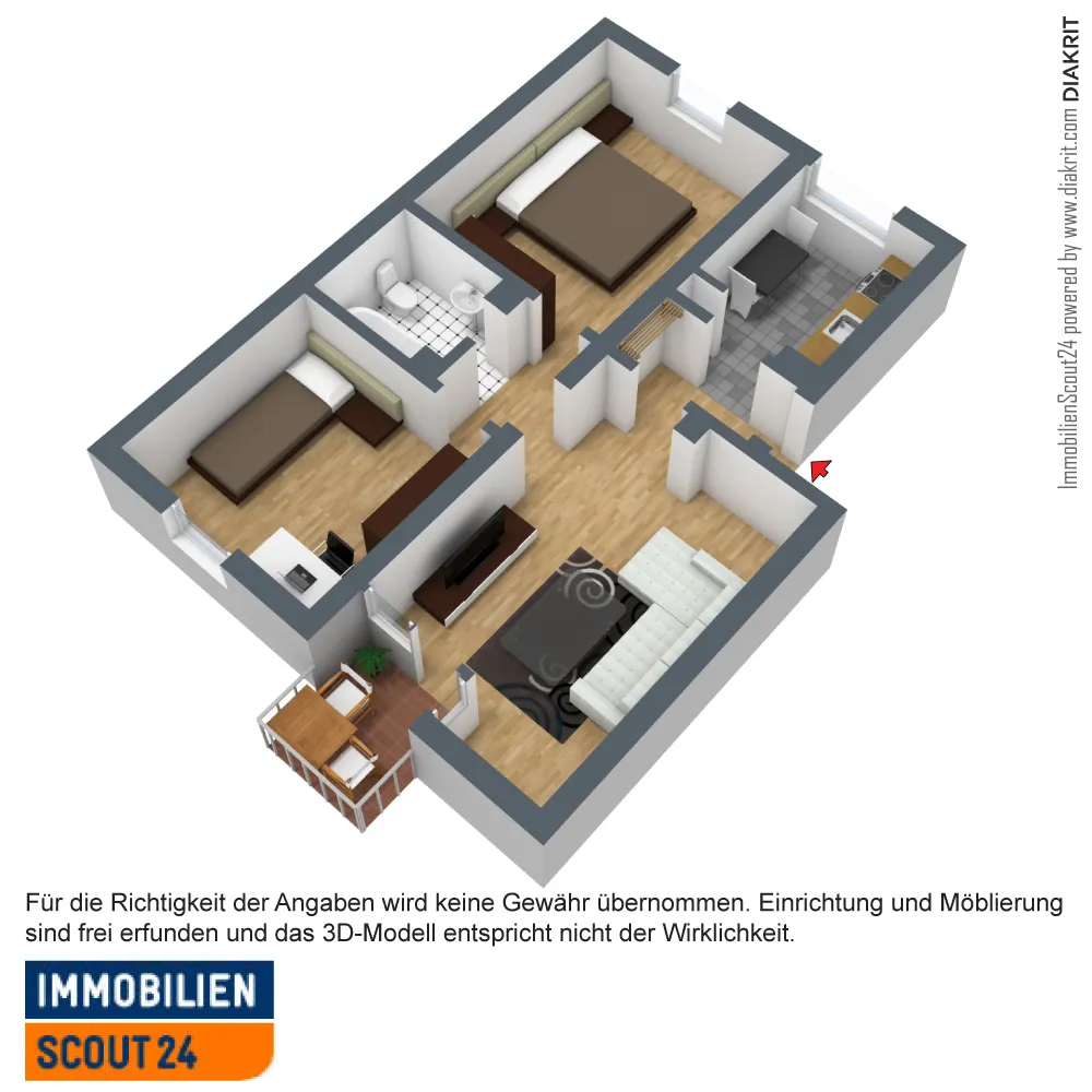 3 Zimmer Wohnung mit 63 m² in Hagen – Bild 4