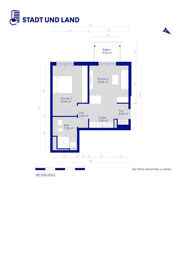 2 room apartment with 53 m² in Berlin – Photo 9