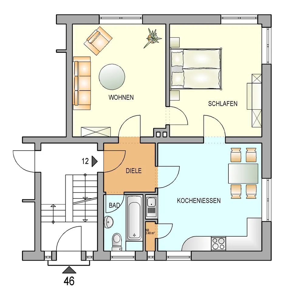 2 Zimmer Wohnung mit 50 m² in Remscheid – Bild 2