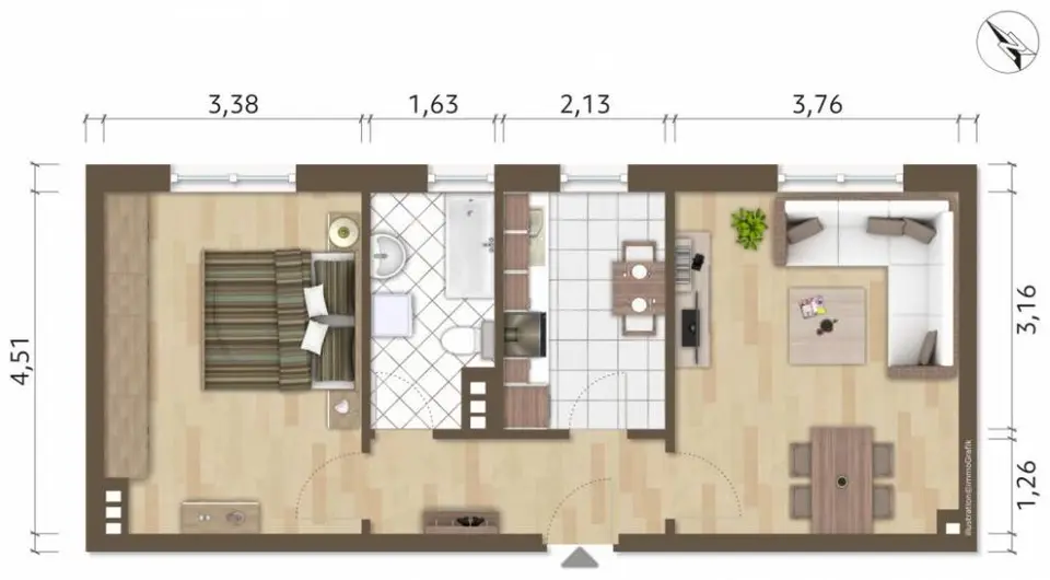 2 Zimmer Wohnung mit 49 m² in Hoyerswerda – Bild 5