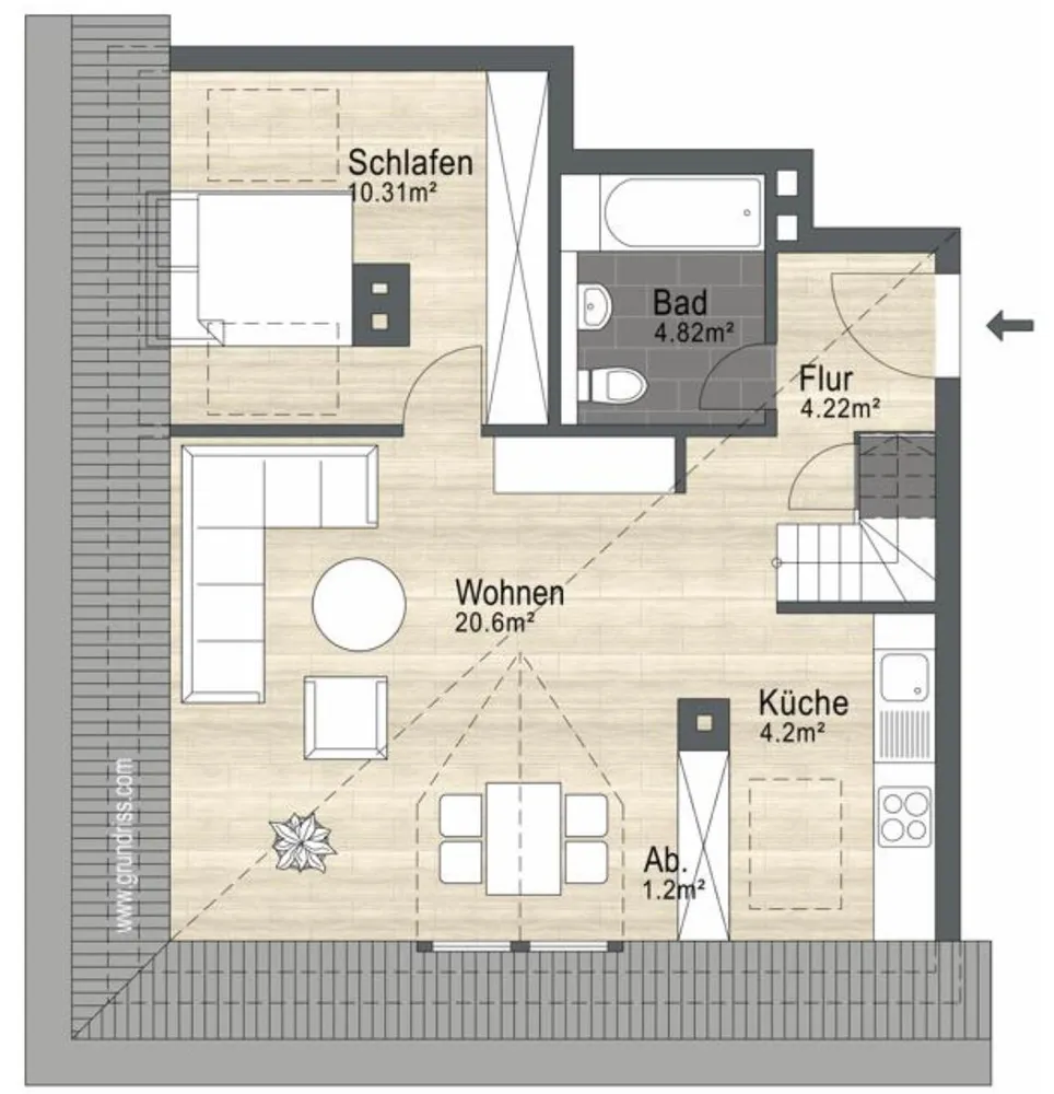 3 Zimmer Wohnung mit 53 m² in München – Bild 9