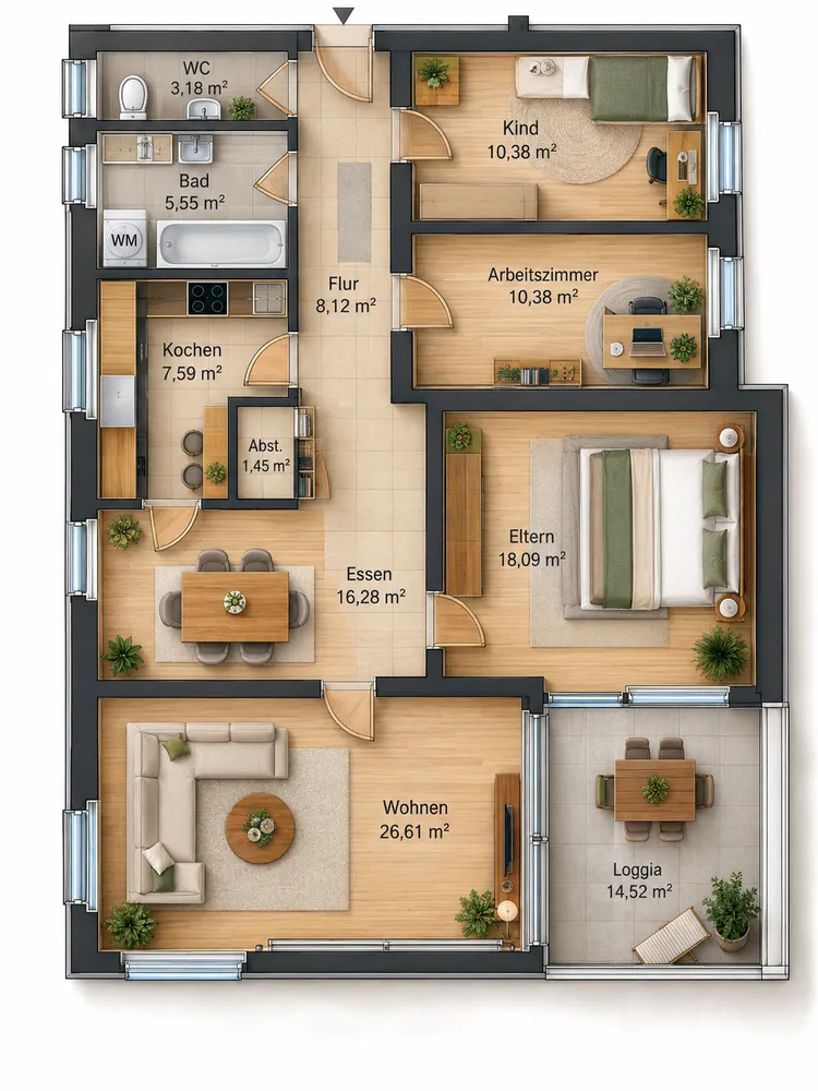 5 Zimmer Wohnung mit 115 m² in Passau – Bild 3
