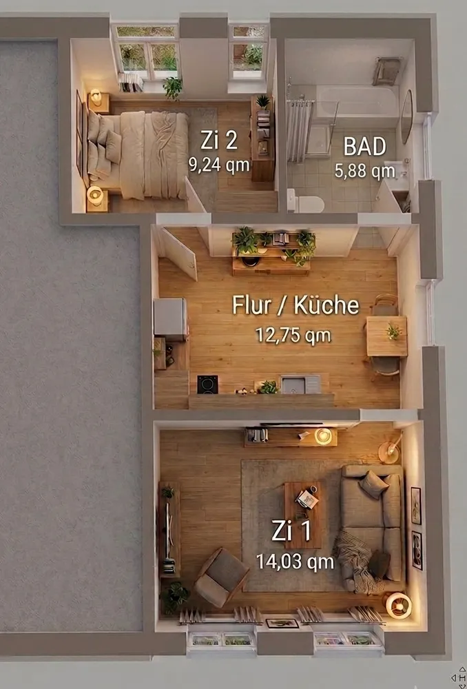 2 Zimmer Wohnung mit 42 m² in Hannover – Bild 5