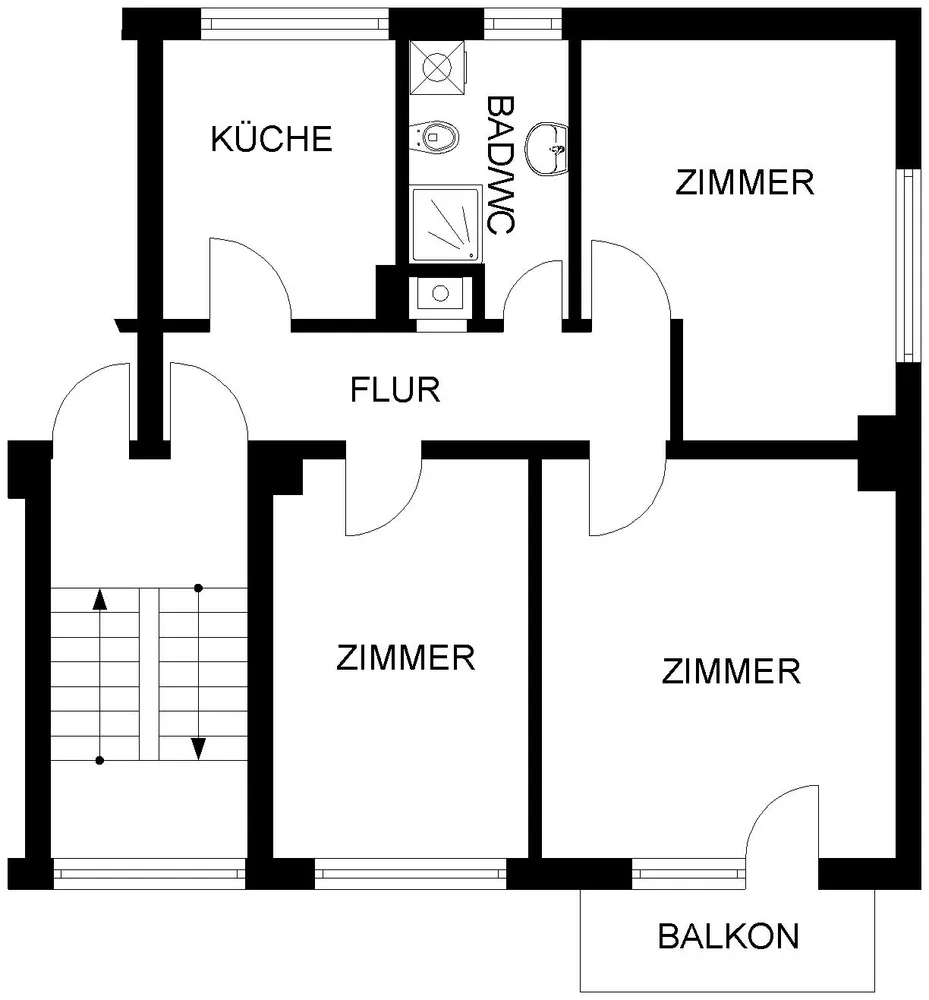 3 Zimmer Wohnung mit 68 m² in Hagen – Bild 2
