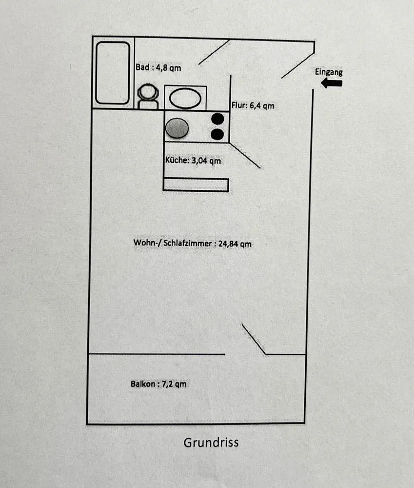 2 Zimmer Wohnung mit 43 m² in München – Bild 3