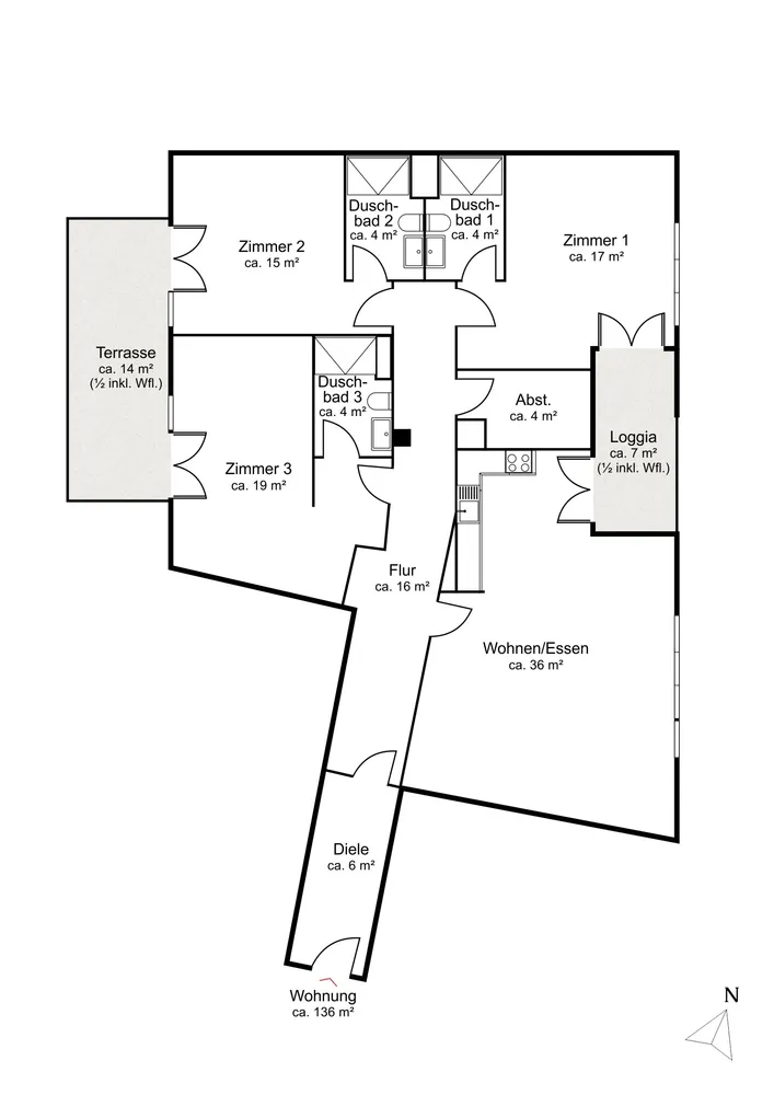 4 Zimmer Wohnung mit 136 m² in Hamburg – Bild 3