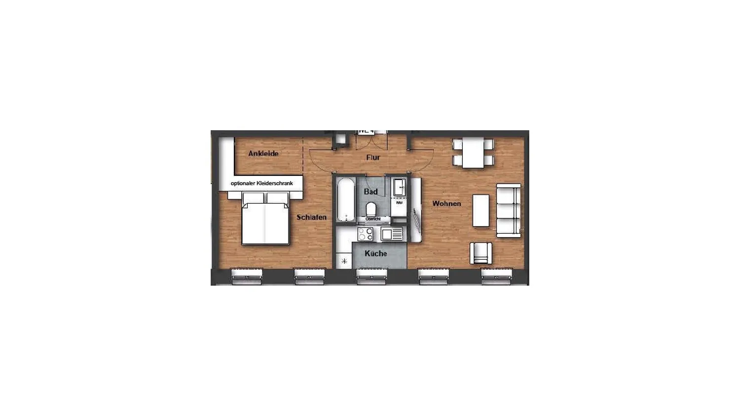 2 Zimmer Wohnung mit 55 m² in Leipzig – Bild 3