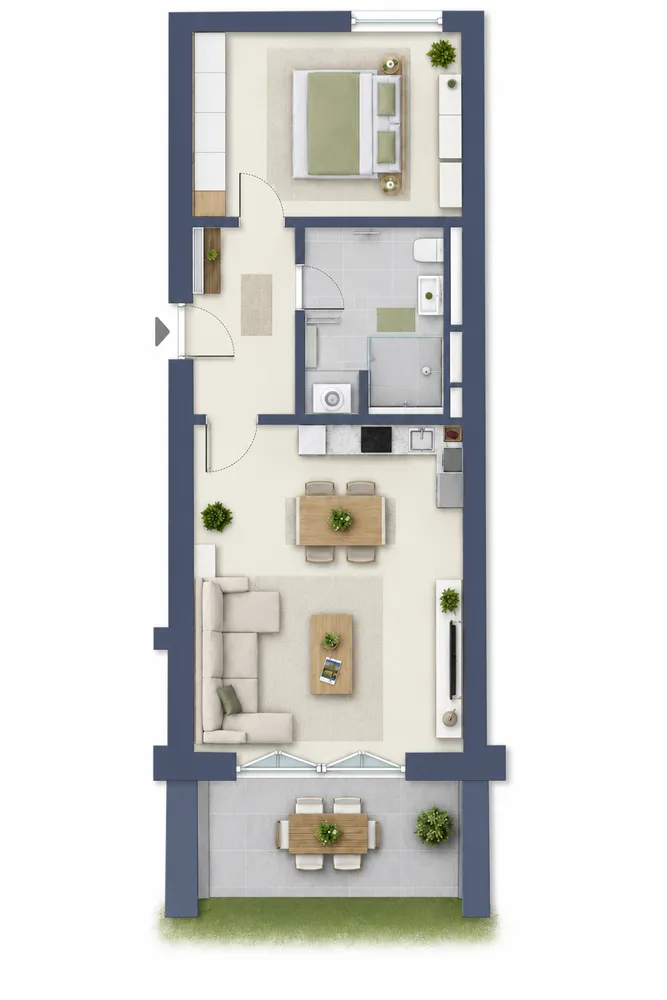 2 Zimmer Wohnung mit 60 m² in Köln – Bild 3