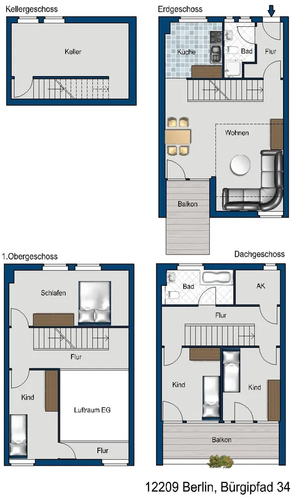 6 Zimmer Wohnung mit 122 m² in Berlin – Bild 3