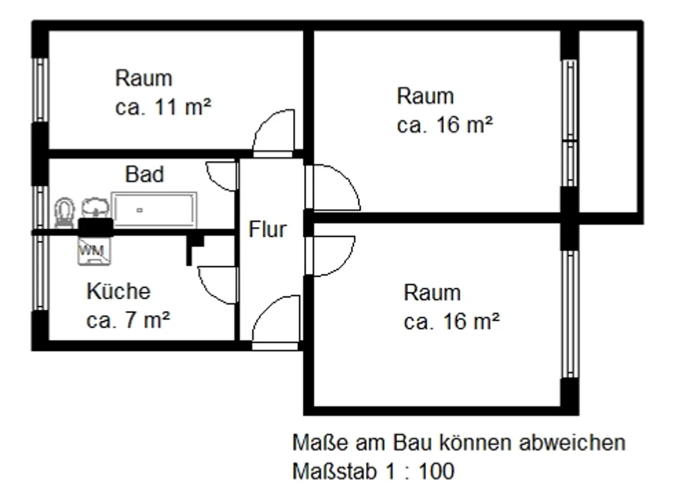 3 Zimmer Wohnung mit 60 m² in Halle (Saale) – Bild 4