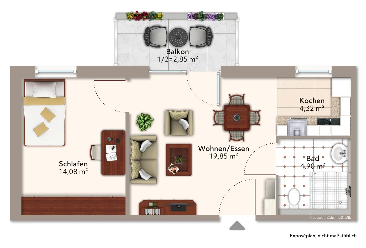 2 Zimmer Wohnung mit 46 m² in Duisburg – Bild 5