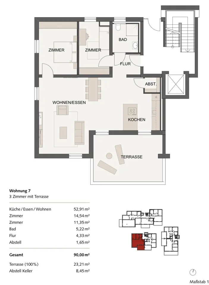 3 Zimmer Wohnung mit 90 m² in Aalen – Bild 5