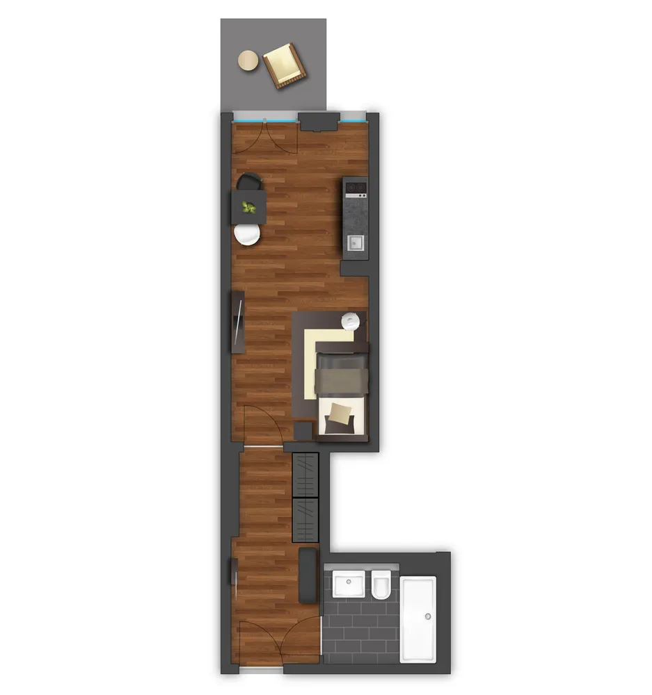 1 Zimmer Wohnung mit 38 m² in München – Bild 8