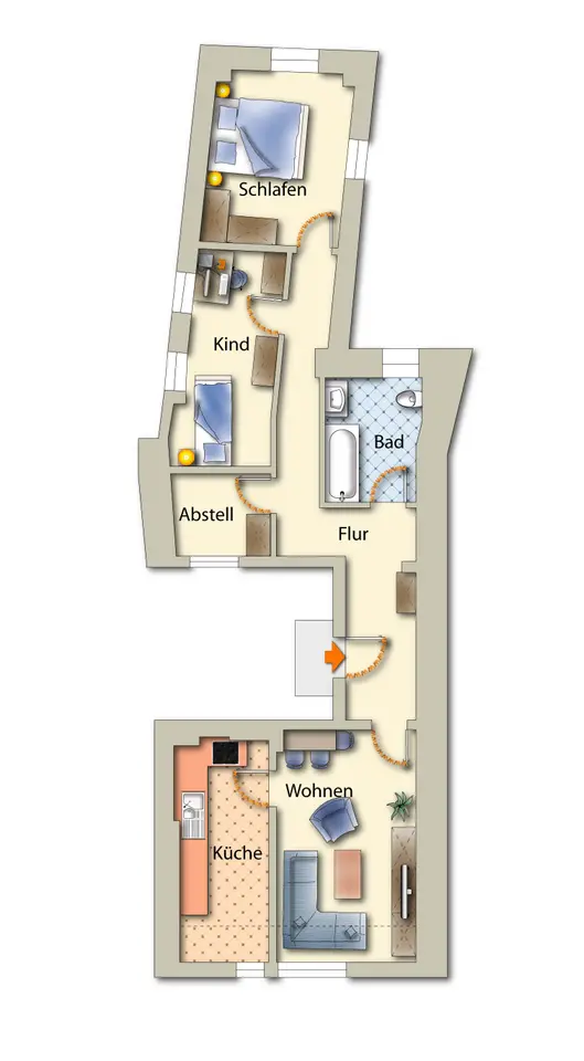 3 Zimmer Wohnung mit 73 m² in Freiberg – Bild 4