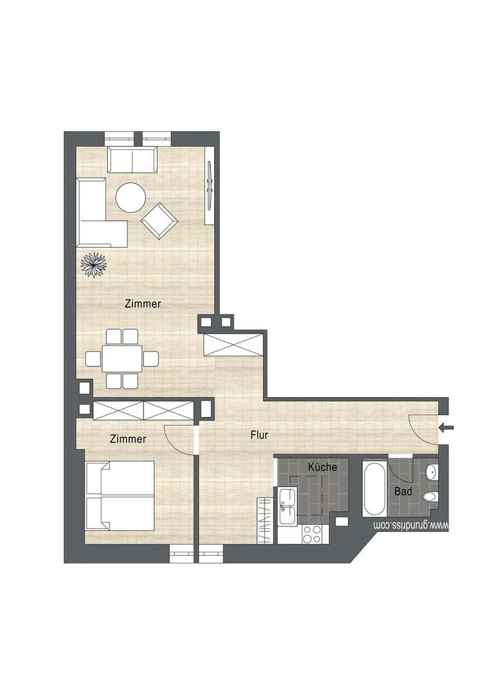 2 Zimmer Wohnung mit 70 m² in Leipzig – Bild 2