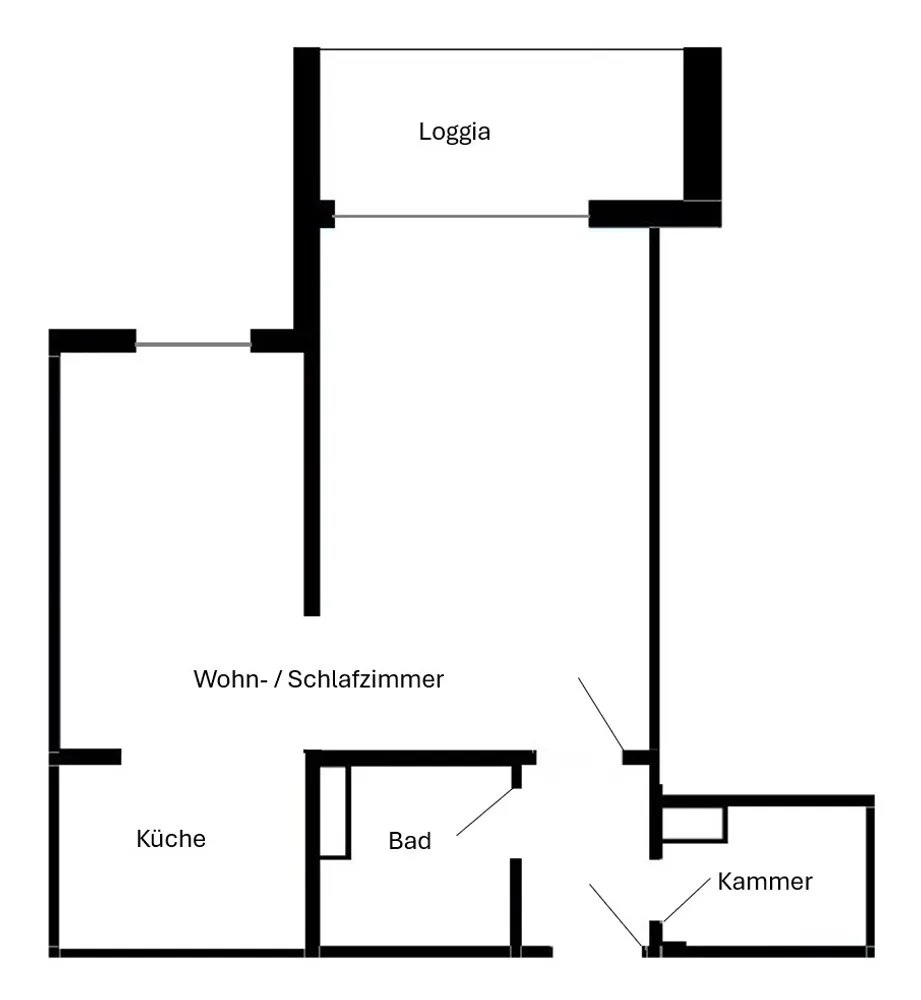 2 room apartment with 39 m² in Nuremberg – Photo 3