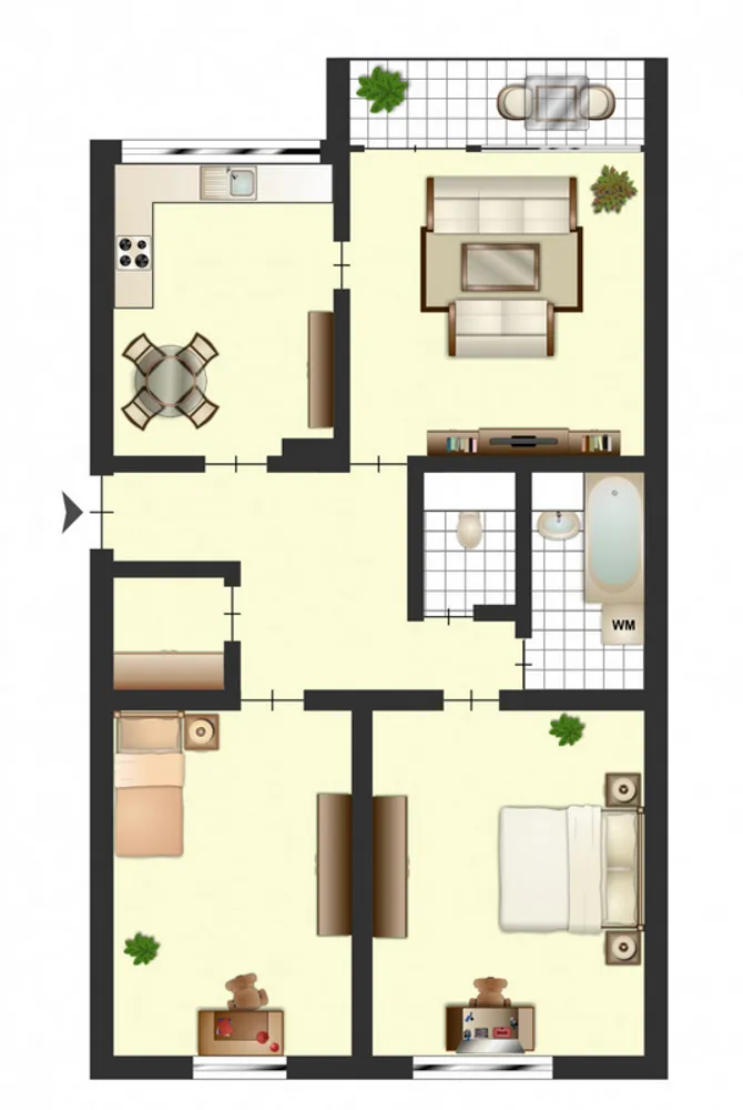 3 Zimmer Wohnung mit 79 m² in Pforzheim – Bild 1