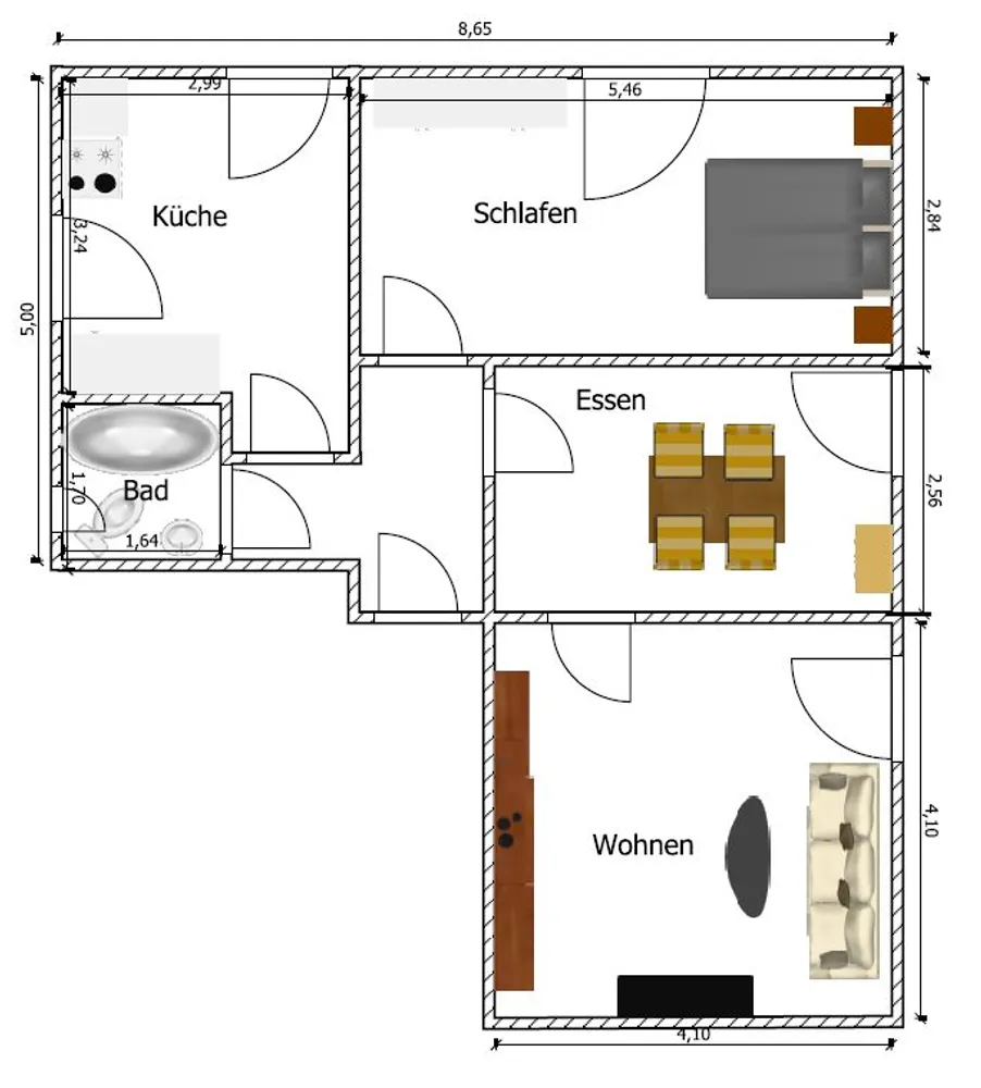 3 Zimmer Wohnung mit 64 m² in Karlsruhe – Bild 2