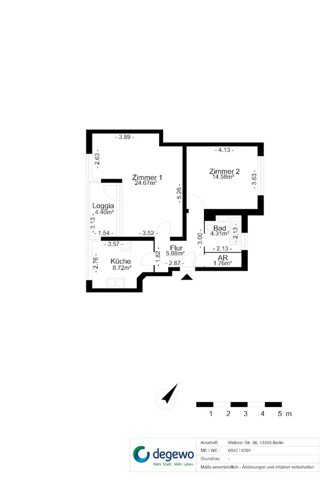 2 Zimmer Wohnung mit 62 m² in Berlin – Bild 4