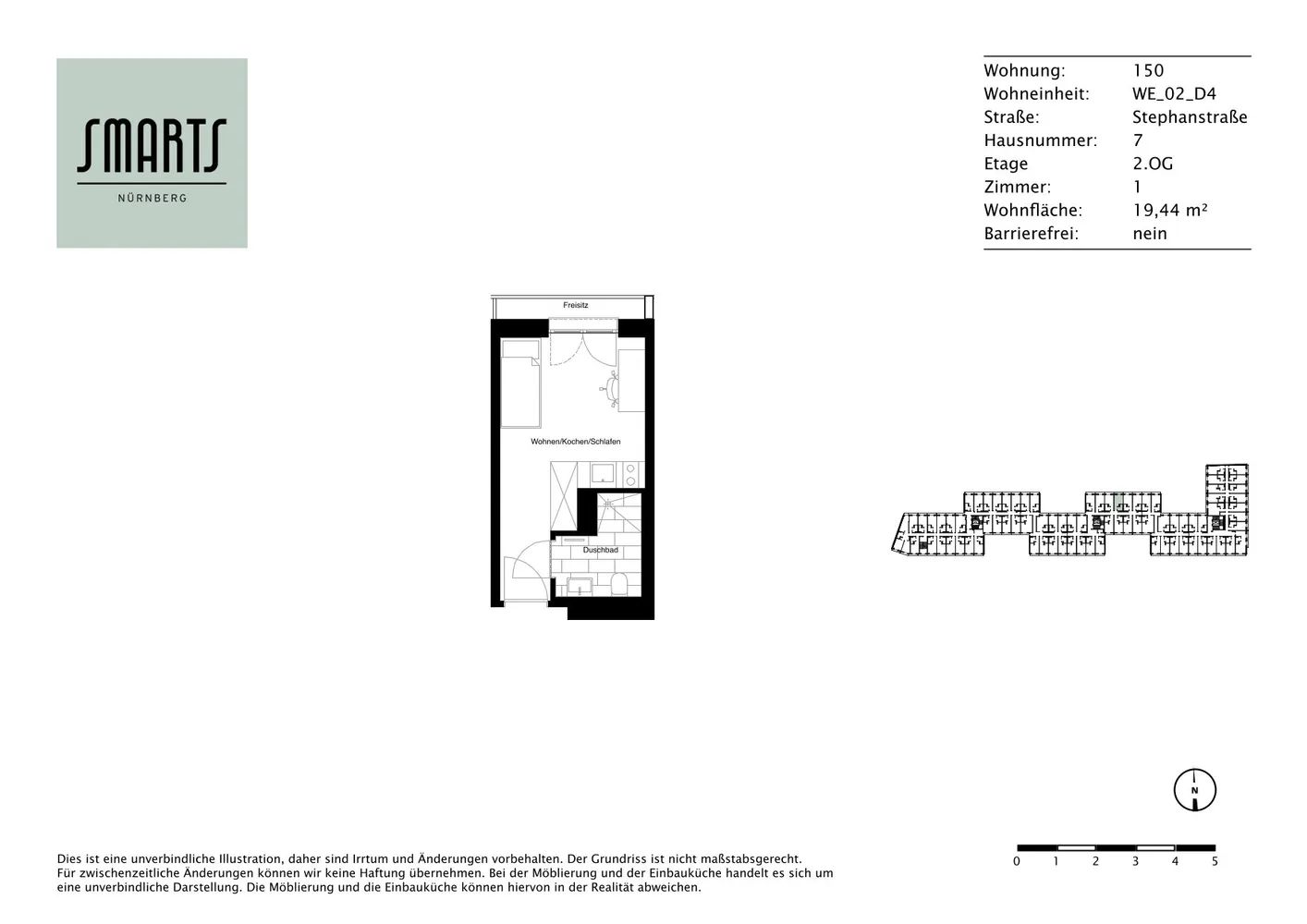1 Zimmer Wohnung mit 19 m² in Nürnberg – Bild 8