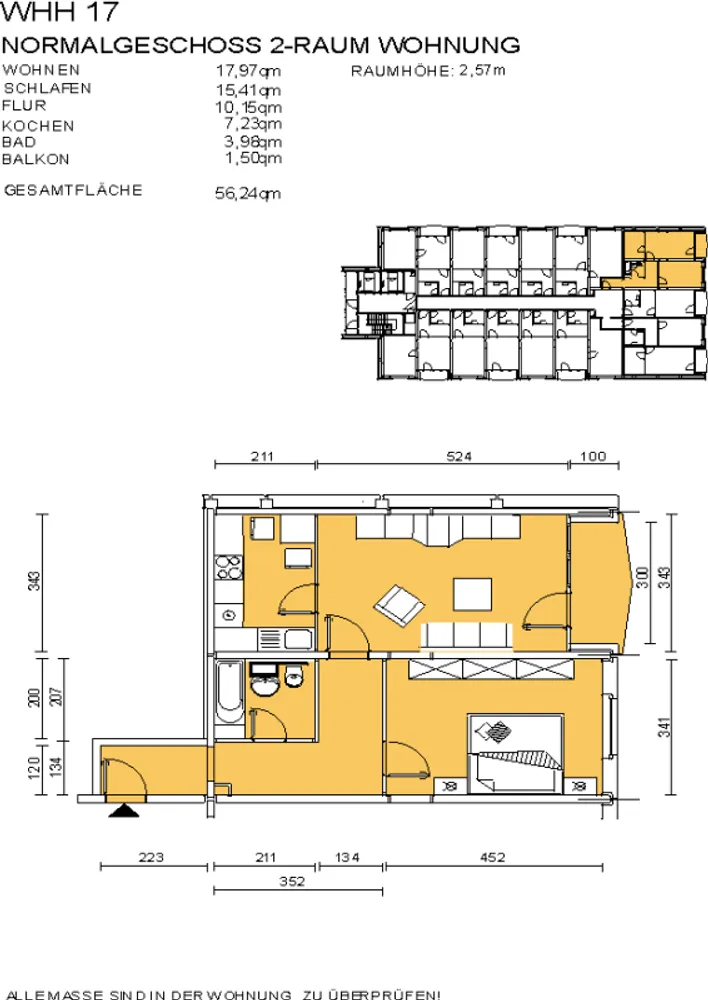2 Zimmer Wohnung mit 57 m² in Dresden – Bild 2