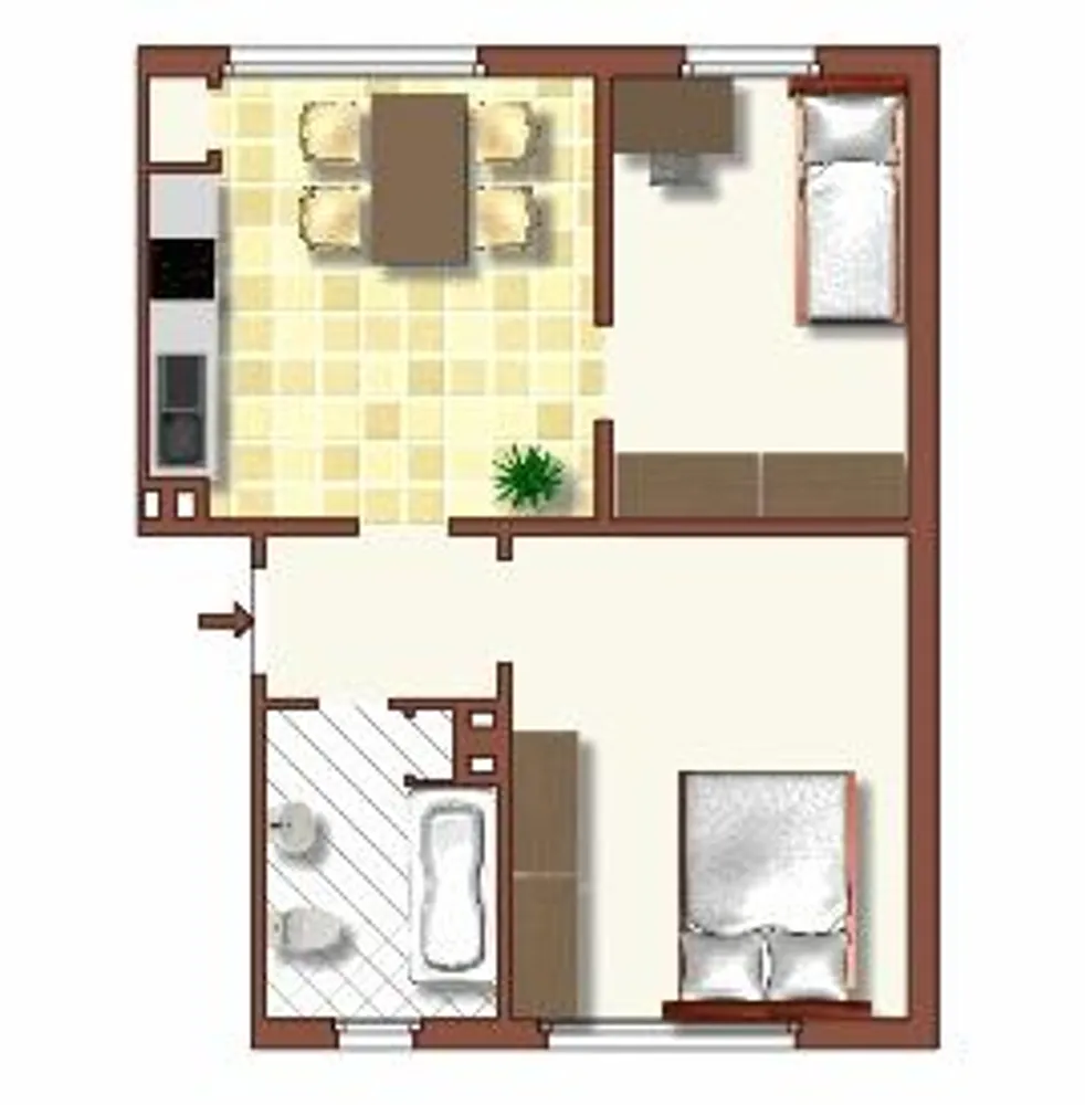 2 Zimmer Wohnung mit 45 m² in Duisburg – Bild 2