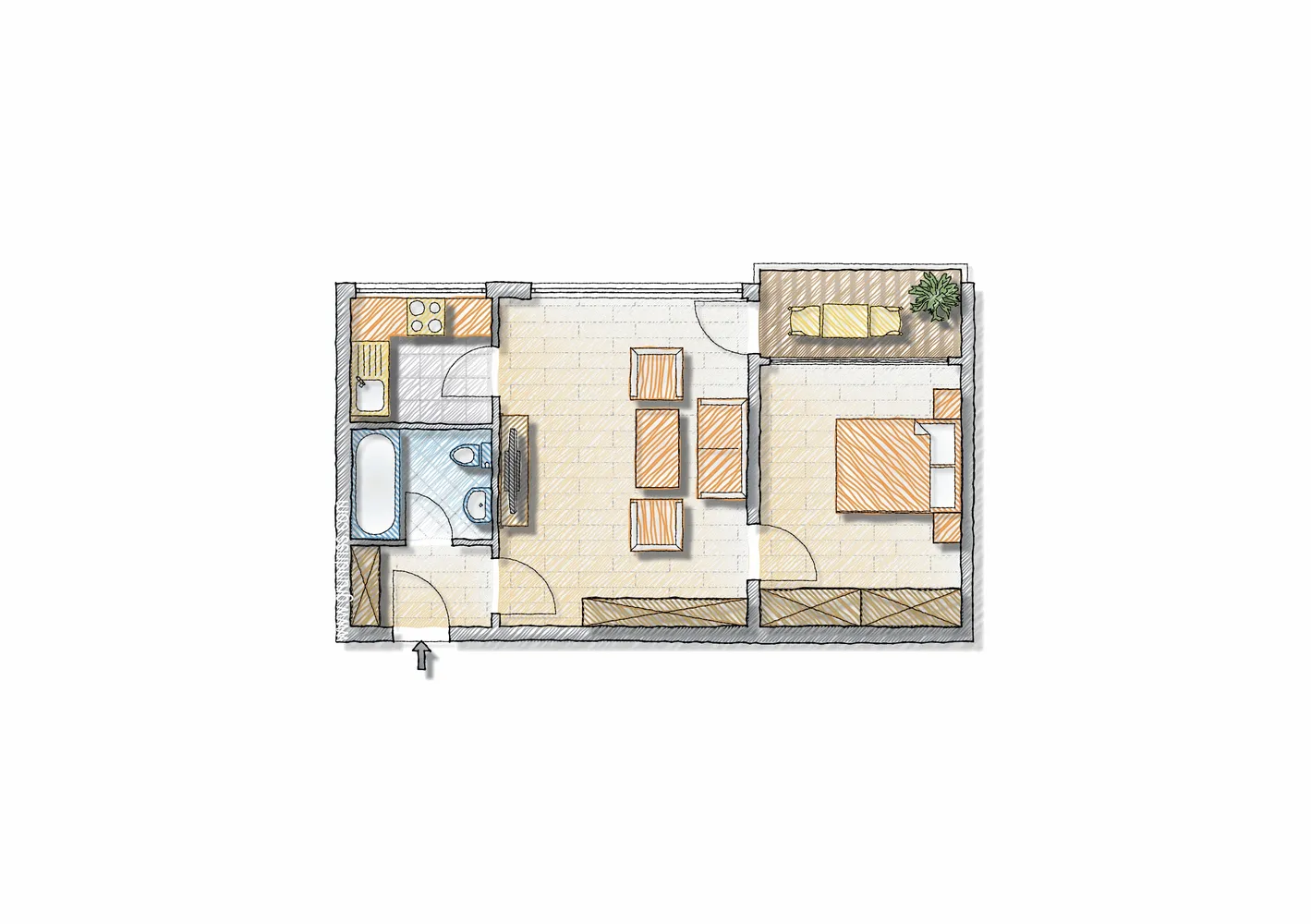 2 Zimmer Wohnung mit 47 m² in Krefeld – Bild 5
