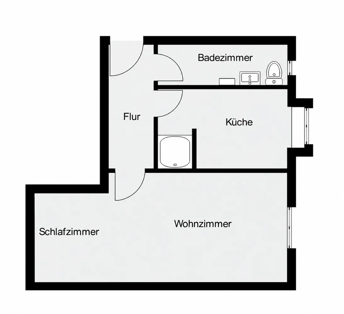 1 room apartment with 42 m² in Munich – Photo 3
