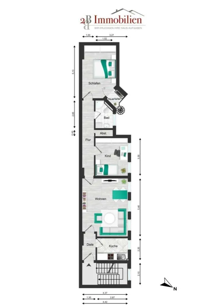 3 Zimmer Wohnung mit 72 m² in Magdeburg – Bild 8