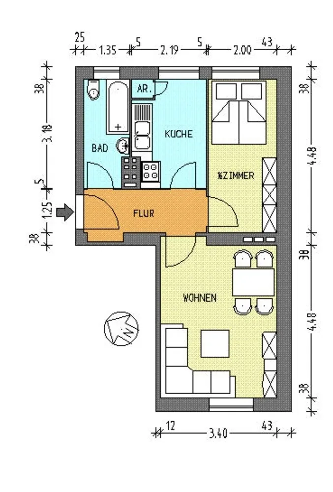 2 Zimmer Wohnung mit 40 m² in Berlin – Bild 2