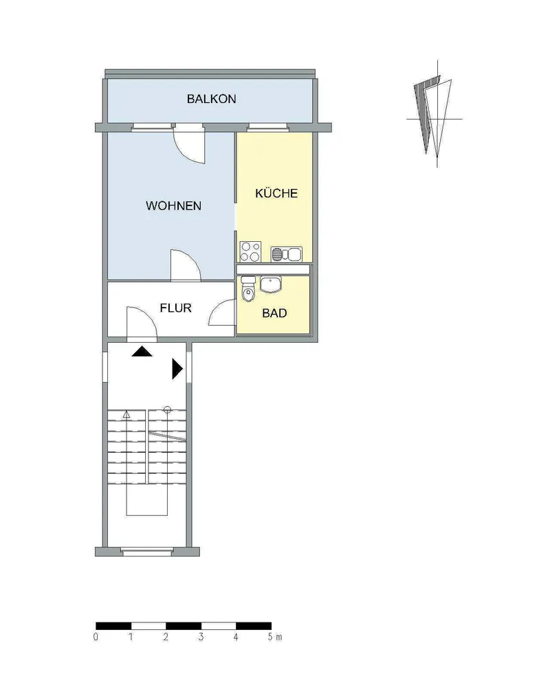 1 Zimmer Wohnung mit 36 m² in Neubrandenburg – Bild 3