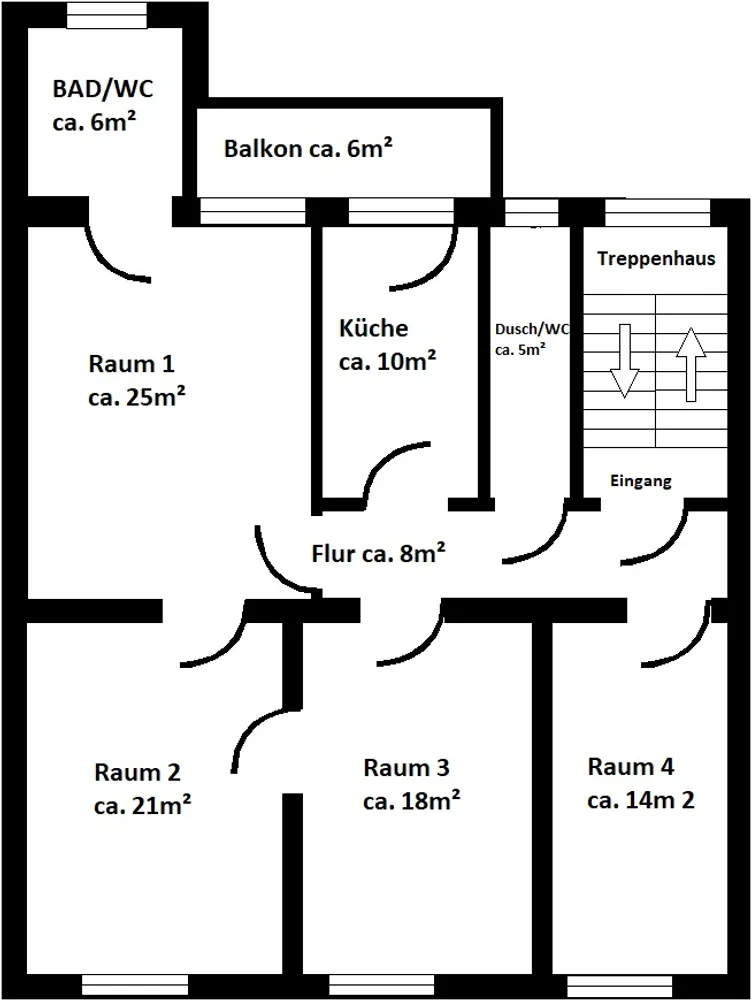 4 Zimmer Wohnung mit 110 m² in Düsseldorf – Bild 2