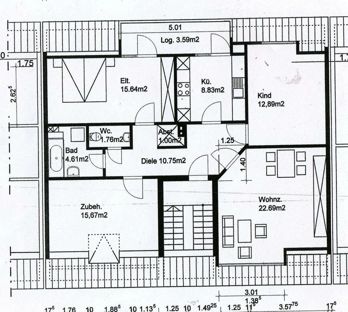 5 Zimmer Wohnung mit 98 m² in Oberhausen – Bild 3
