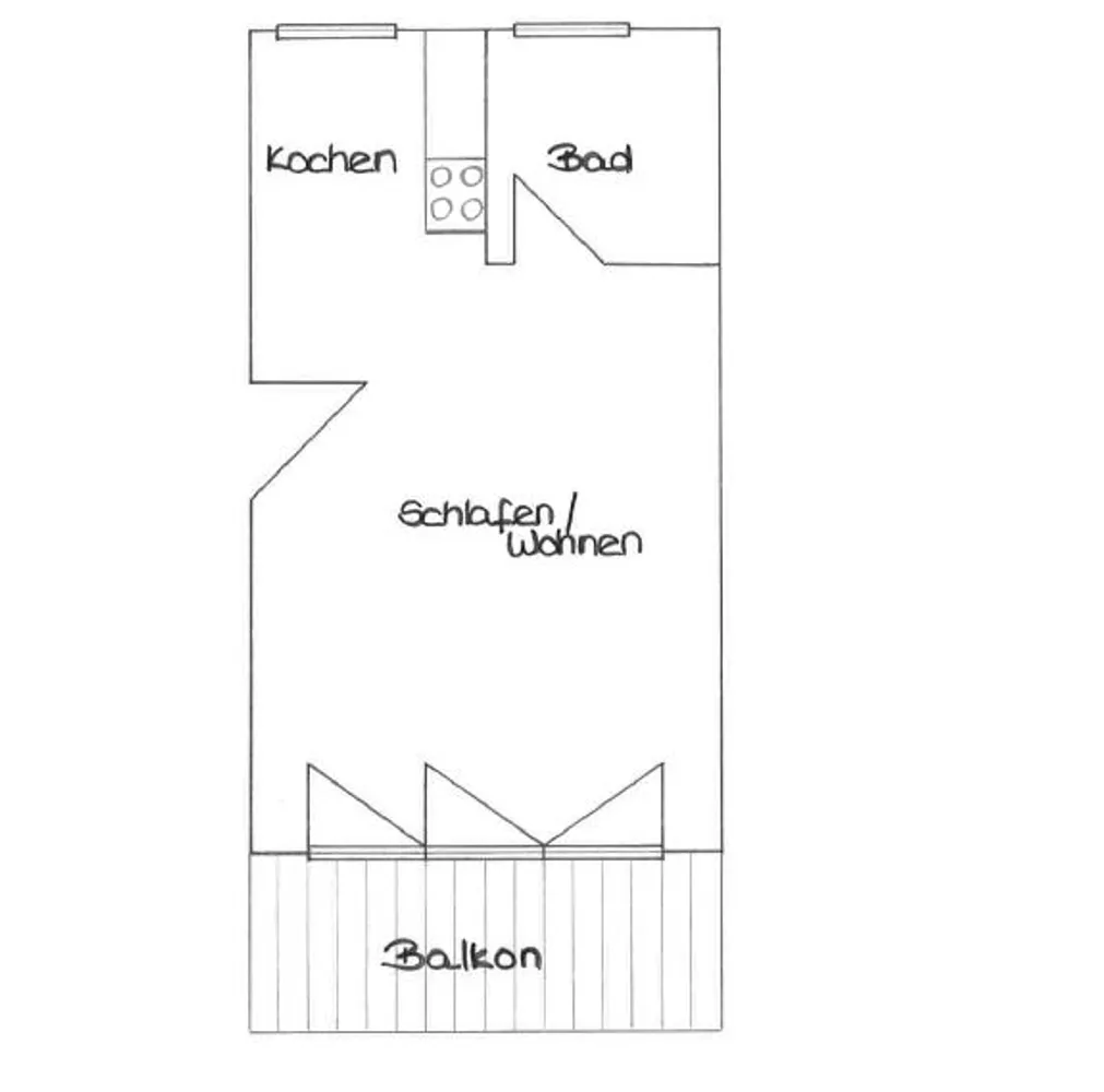 1 room apartment with 28 m² in Cologne – Photo 4