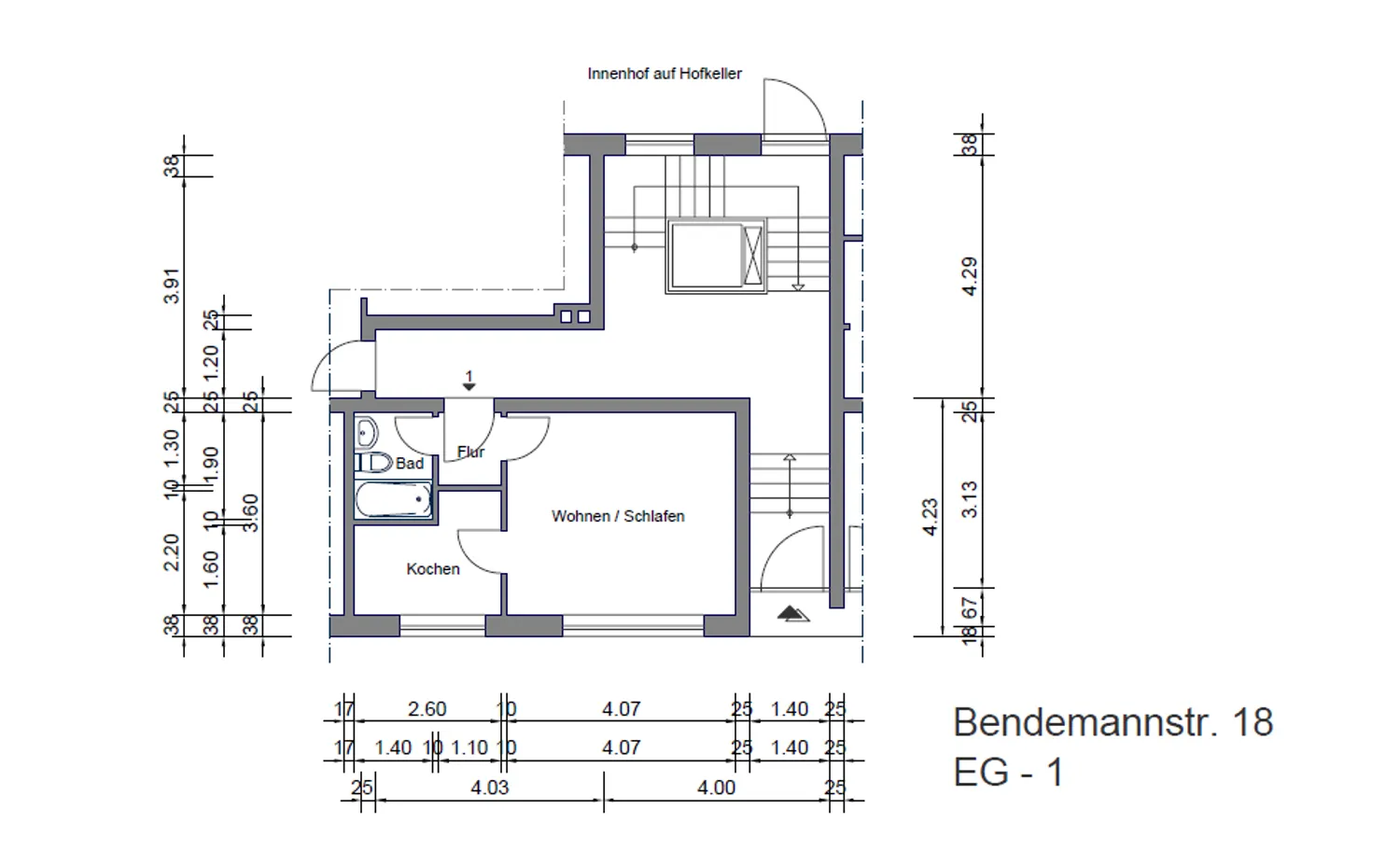 1 Zimmer Wohnung mit 23 m² in Düsseldorf – Bild 6